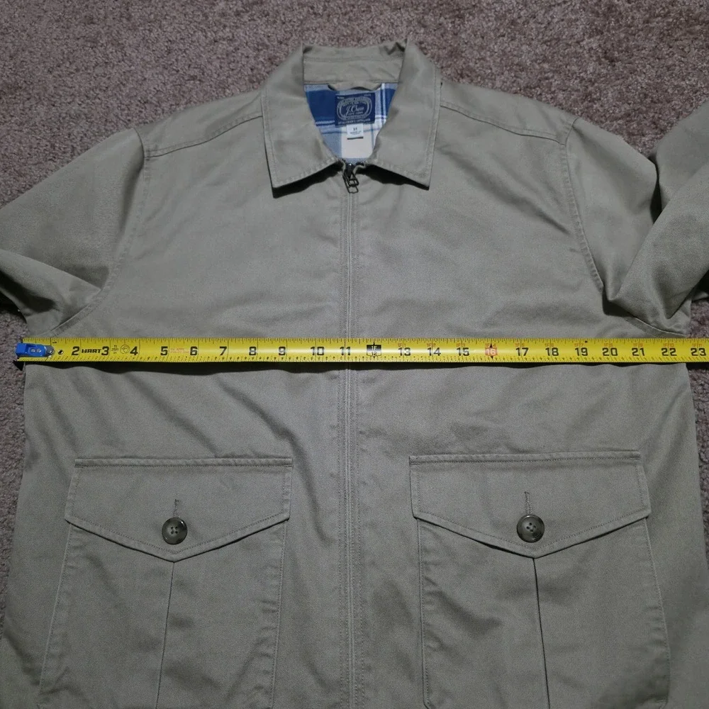 J Crew Flannel Lined Chino Work Harrington Jacket in Dusty Khaki Mens Medium